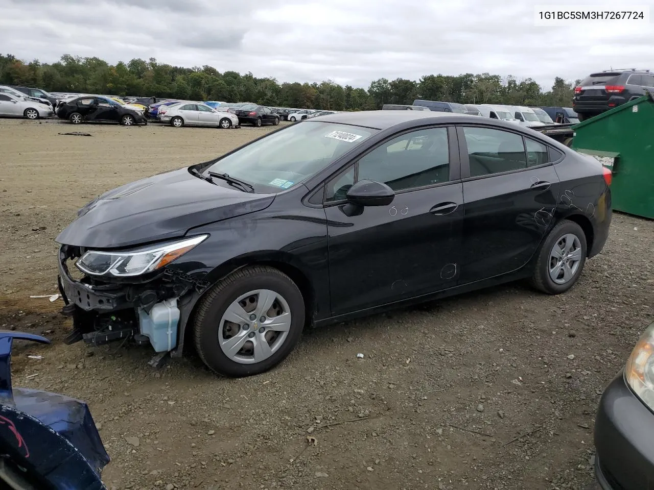 2017 Chevrolet Cruze Ls VIN: 1G1BC5SM3H7267724 Lot: 71240024