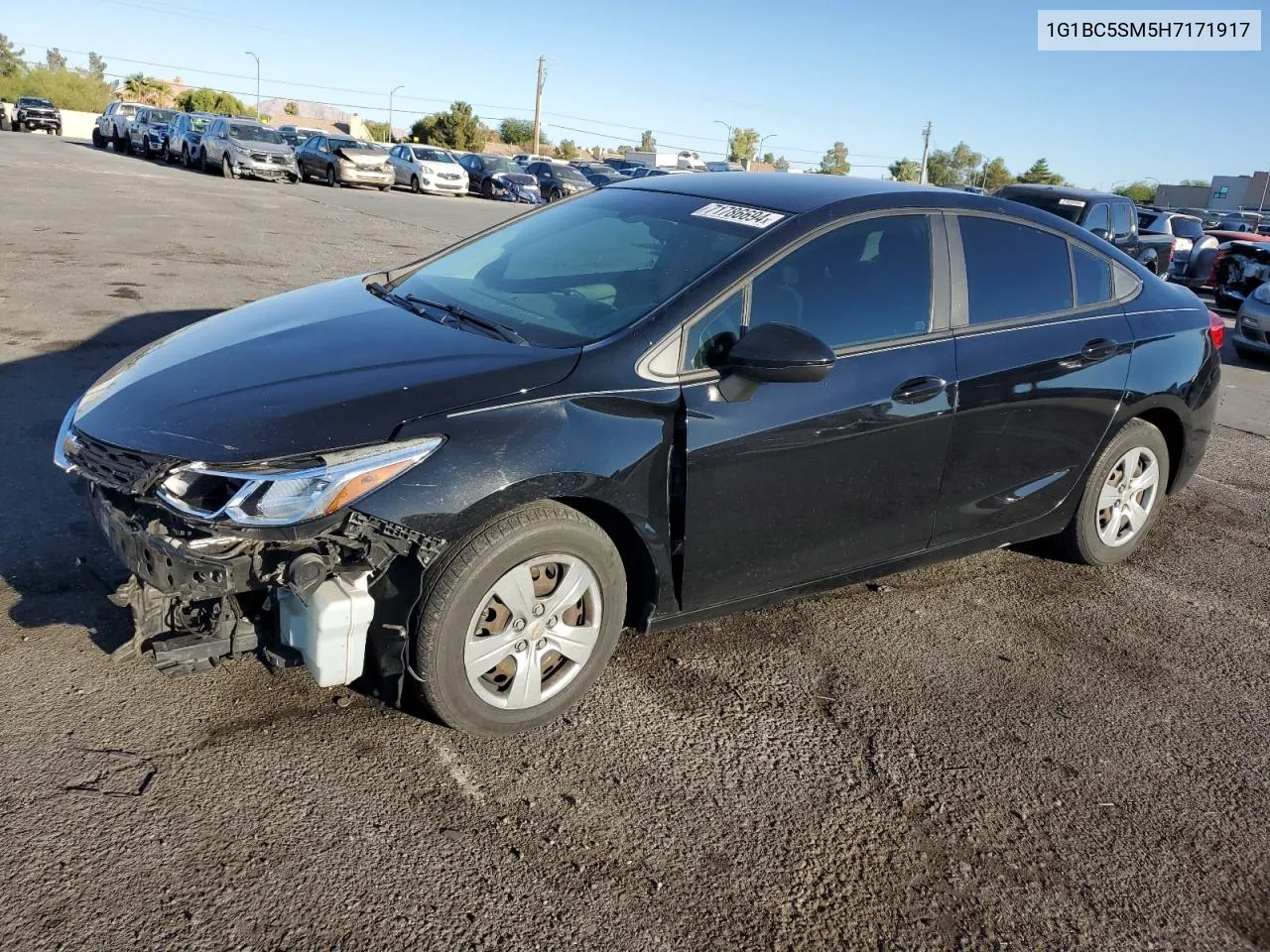 2017 Chevrolet Cruze Ls VIN: 1G1BC5SM5H7171917 Lot: 71786694