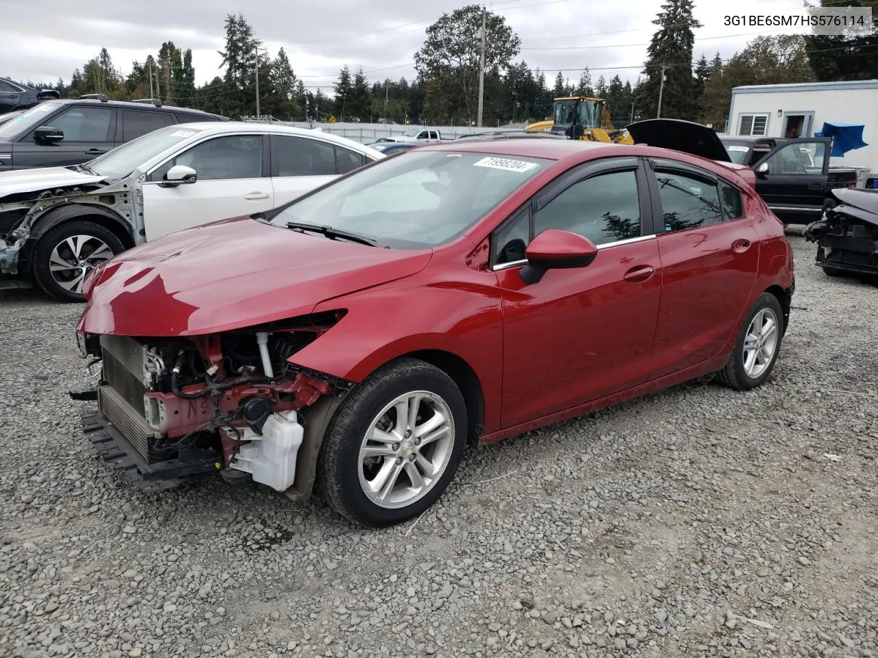 2017 Chevrolet Cruze Lt VIN: 3G1BE6SM7HS576114 Lot: 71998204