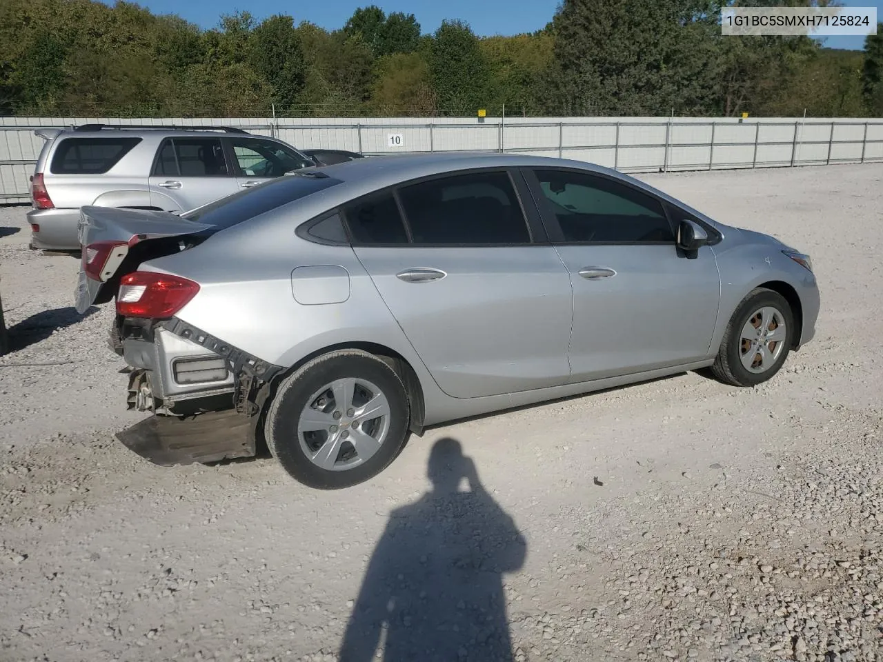 2017 Chevrolet Cruze Ls VIN: 1G1BC5SMXH7125824 Lot: 72910494