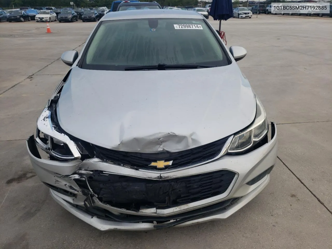 2017 Chevrolet Cruze Ls VIN: 1G1BC5SM2H7192885 Lot: 72998714