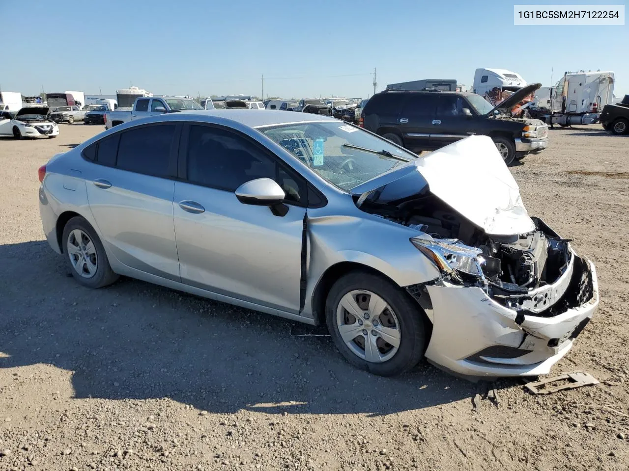 2017 Chevrolet Cruze Ls VIN: 1G1BC5SM2H7122254 Lot: 73089324