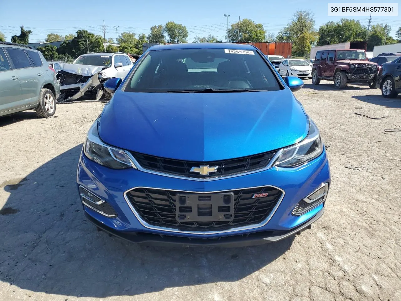 2017 Chevrolet Cruze Premier VIN: 3G1BF6SM4HS577301 Lot: 74269934