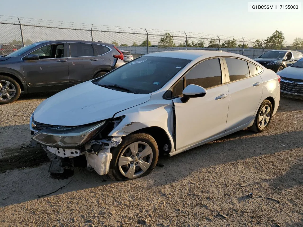 2017 Chevrolet Cruze Ls VIN: 1G1BC5SM1H7155083 Lot: 75246374