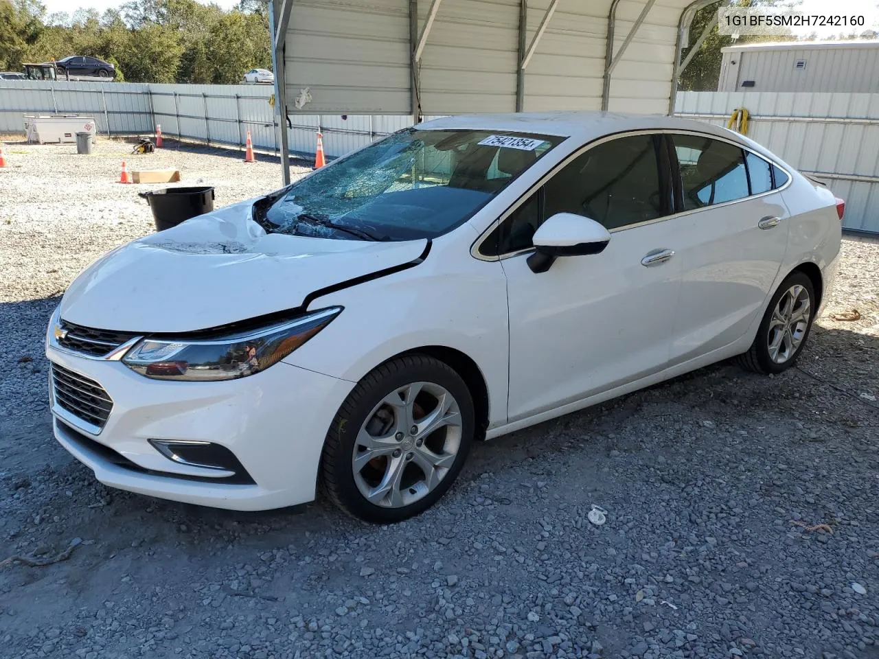 2017 Chevrolet Cruze Premier VIN: 1G1BF5SM2H7242160 Lot: 75421354