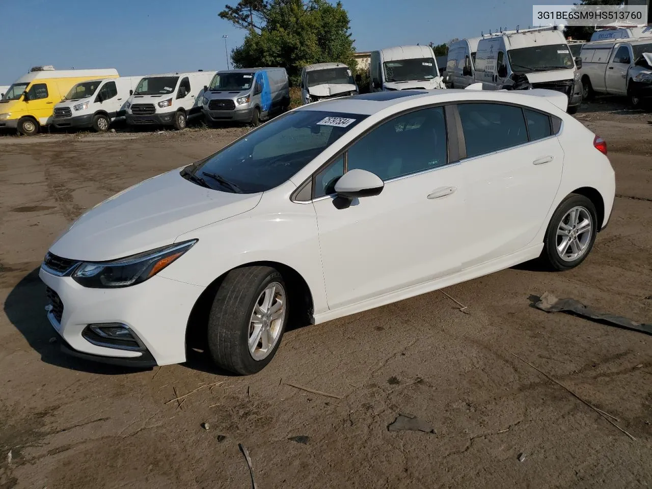 2017 Chevrolet Cruze Lt VIN: 3G1BE6SM9HS513760 Lot: 75797534