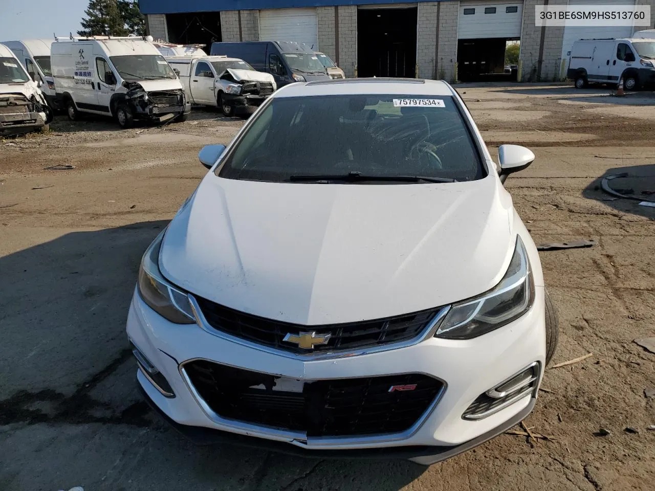 2017 Chevrolet Cruze Lt VIN: 3G1BE6SM9HS513760 Lot: 75797534