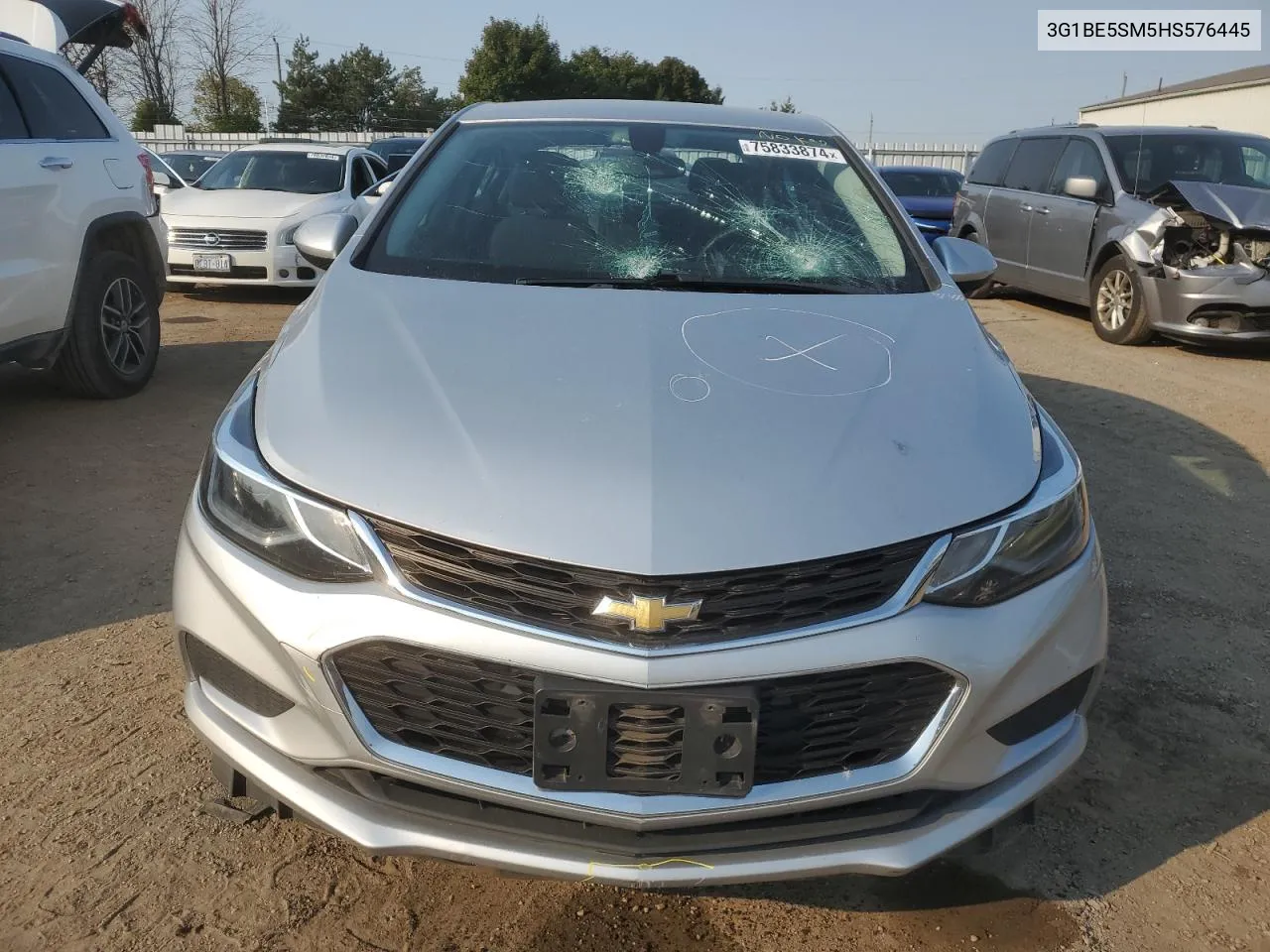 2017 Chevrolet Cruze Lt VIN: 3G1BE5SM5HS576445 Lot: 75833874