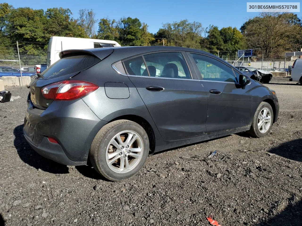 2017 Chevrolet Cruze Lt VIN: 3G1BE6SM8HS570788 Lot: 76248404