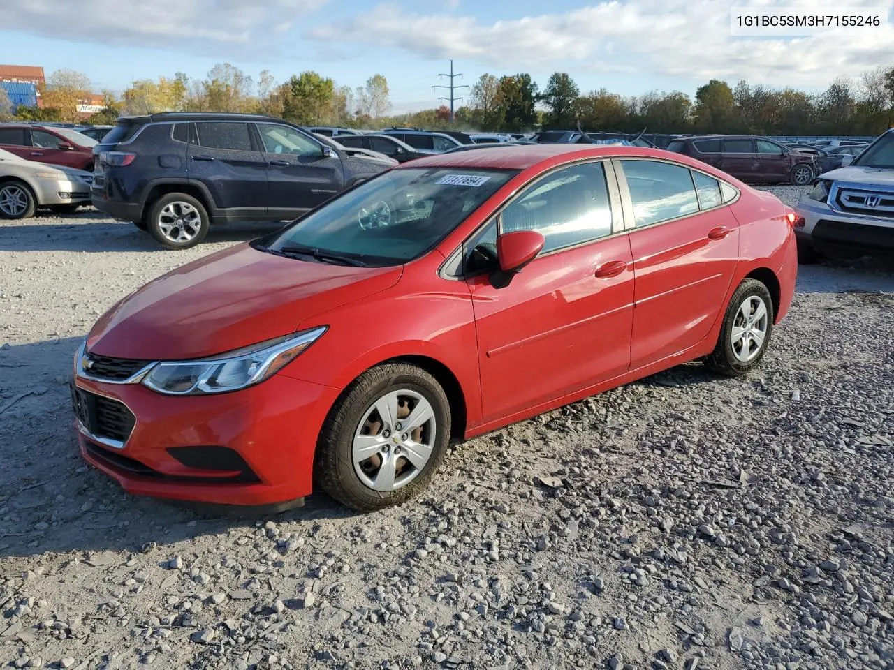 2017 Chevrolet Cruze Ls VIN: 1G1BC5SM3H7155246 Lot: 77477894