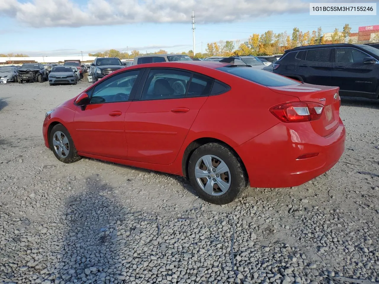 2017 Chevrolet Cruze Ls VIN: 1G1BC5SM3H7155246 Lot: 77477894