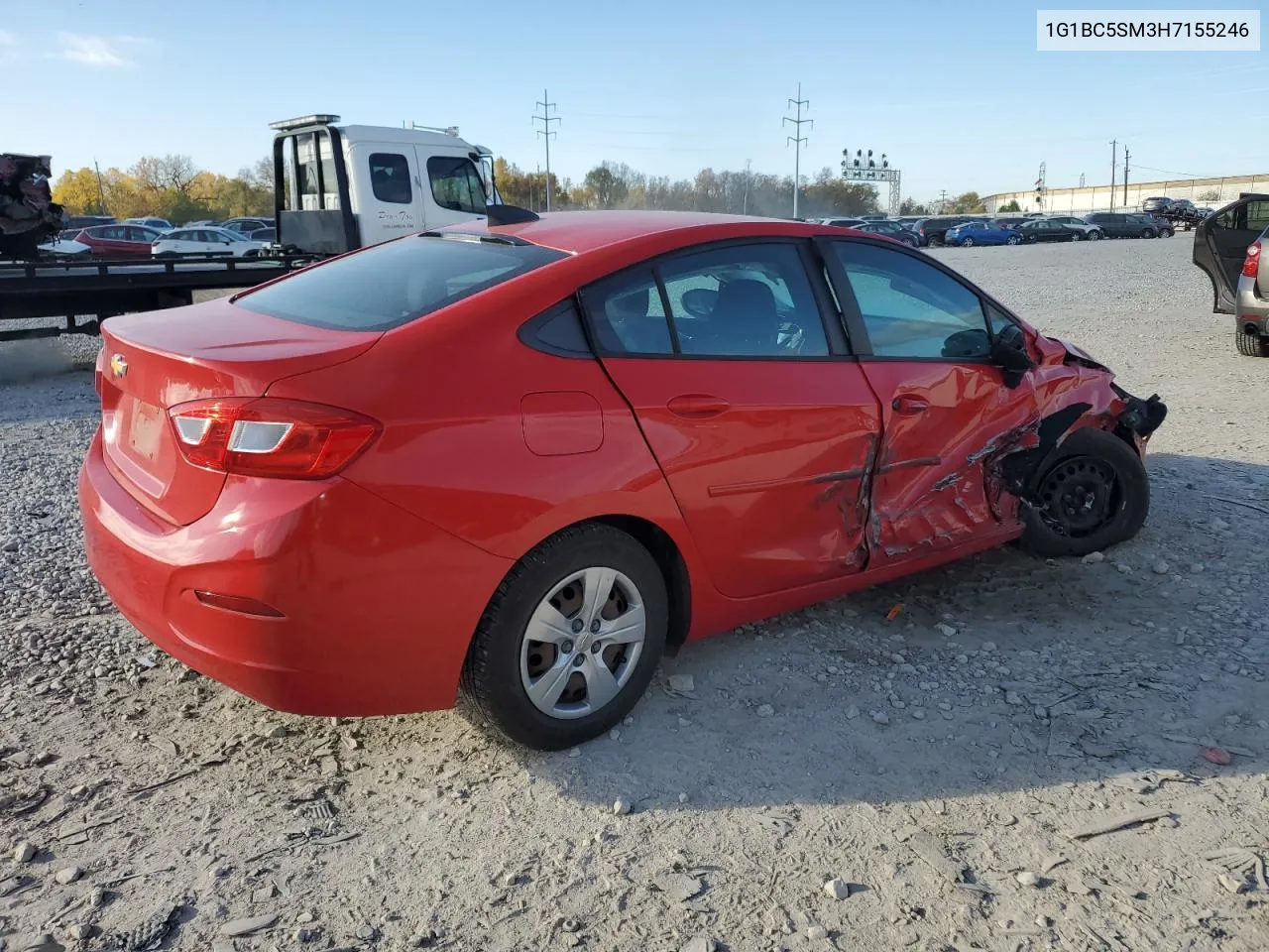 2017 Chevrolet Cruze Ls VIN: 1G1BC5SM3H7155246 Lot: 77477894