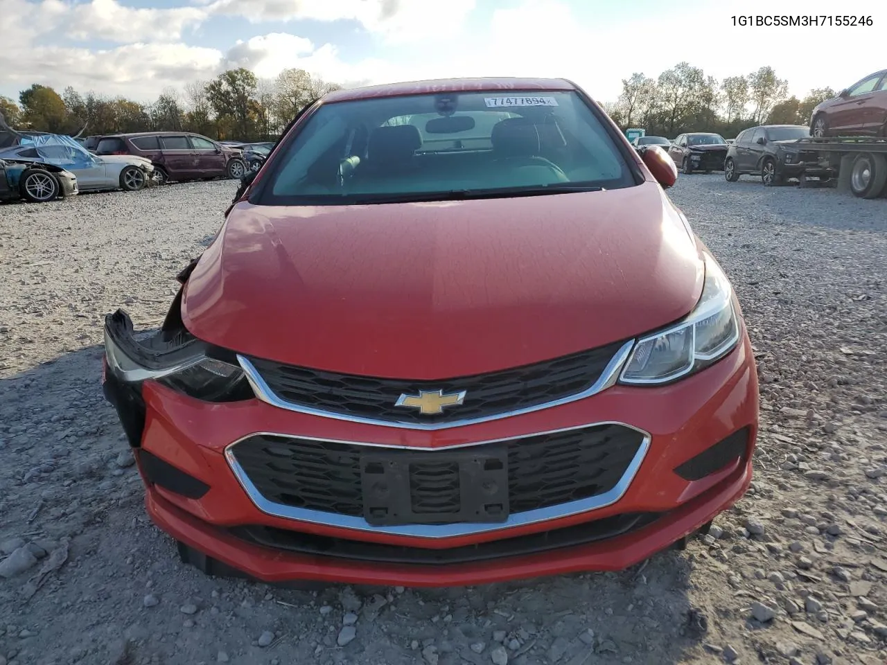 2017 Chevrolet Cruze Ls VIN: 1G1BC5SM3H7155246 Lot: 77477894