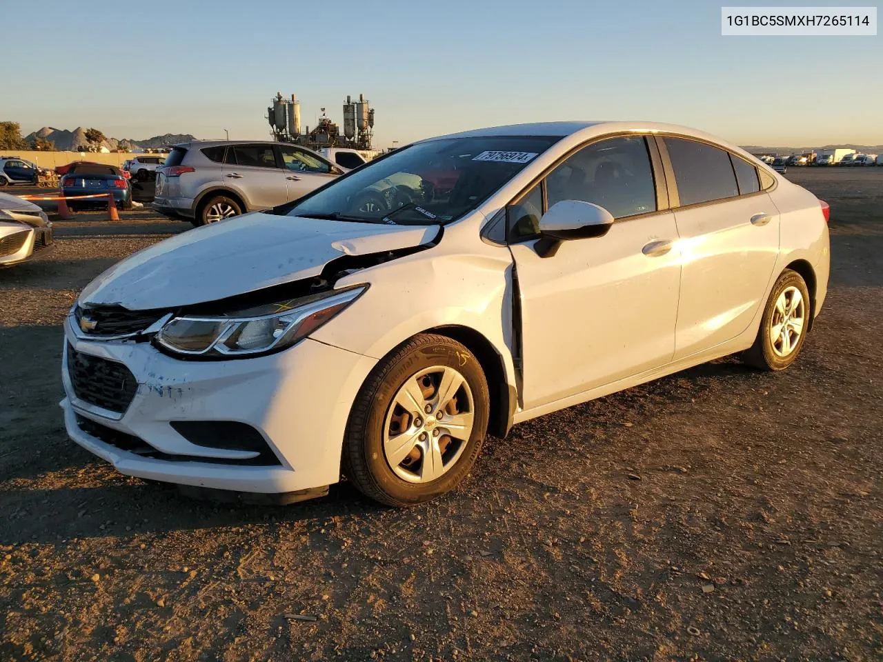 2017 Chevrolet Cruze Ls VIN: 1G1BC5SMXH7265114 Lot: 79756974