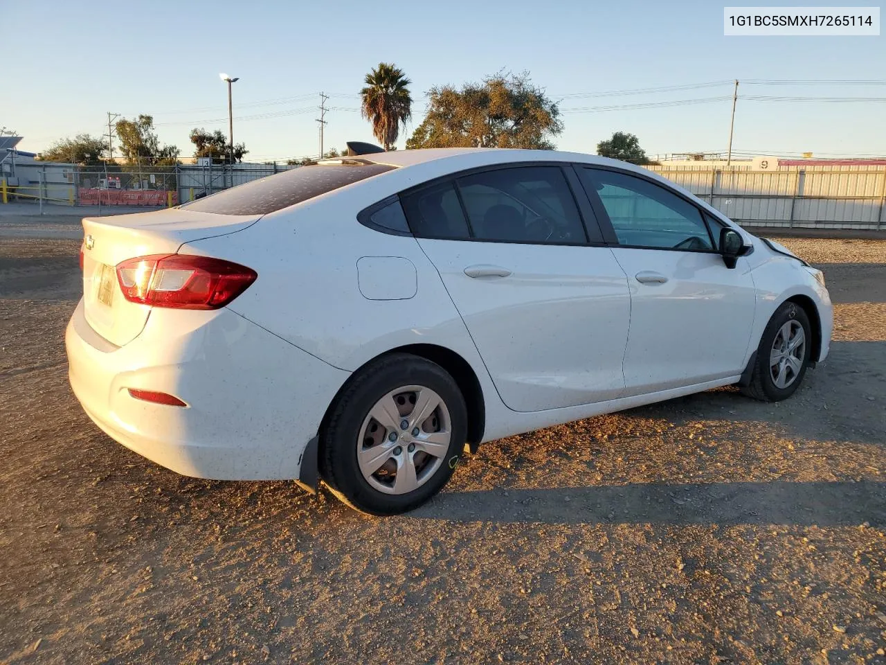 2017 Chevrolet Cruze Ls VIN: 1G1BC5SMXH7265114 Lot: 79756974