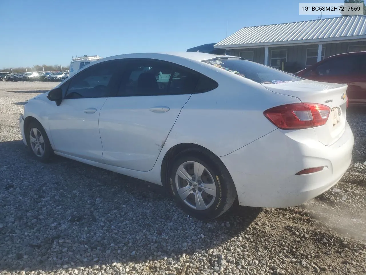 2017 Chevrolet Cruze Ls VIN: 1G1BC5SM2H7217669 Lot: 80825014