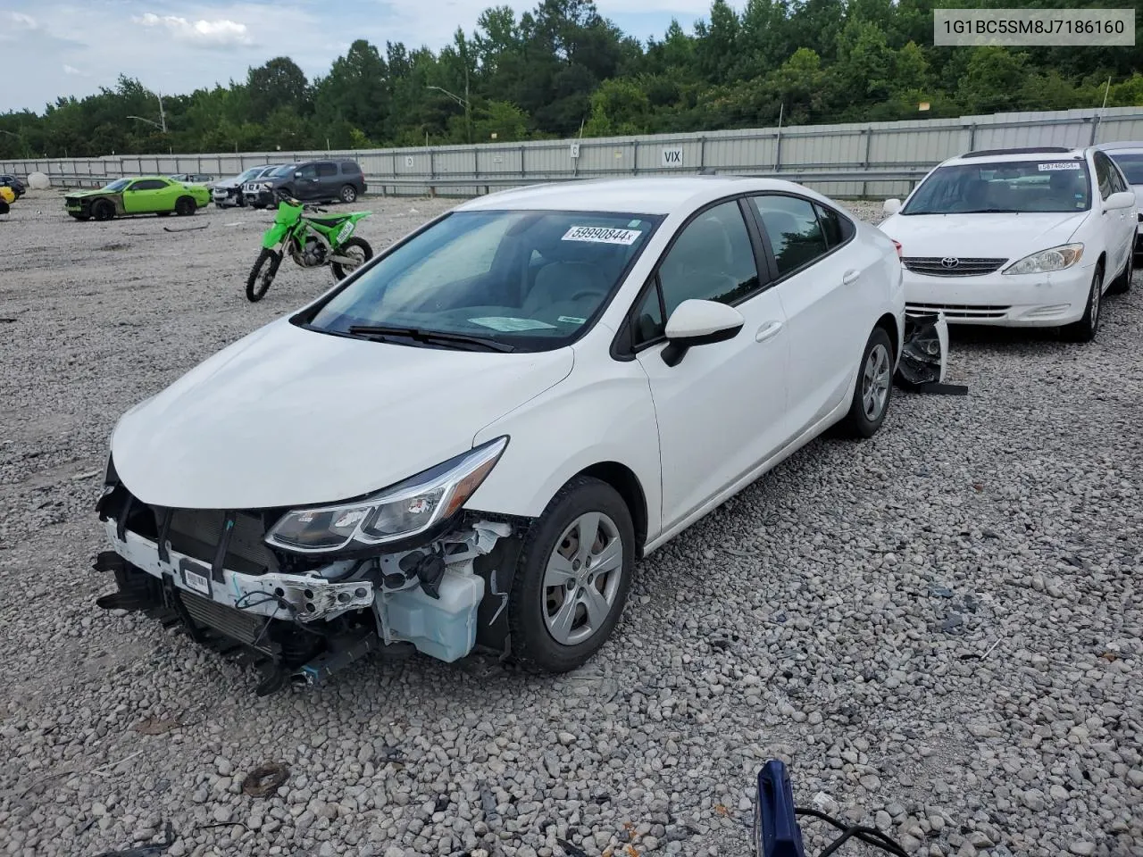 2018 Chevrolet Cruze Ls VIN: 1G1BC5SM8J7186160 Lot: 59990844