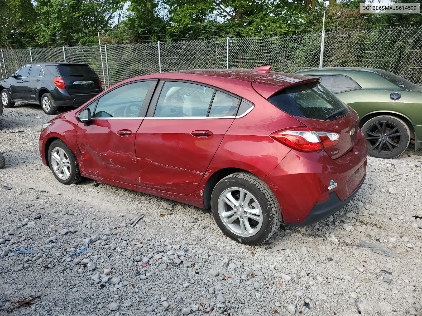 2018 Chevrolet Cruze Lt VIN: 3G1BE6SMXJS614599 Lot: 63407164