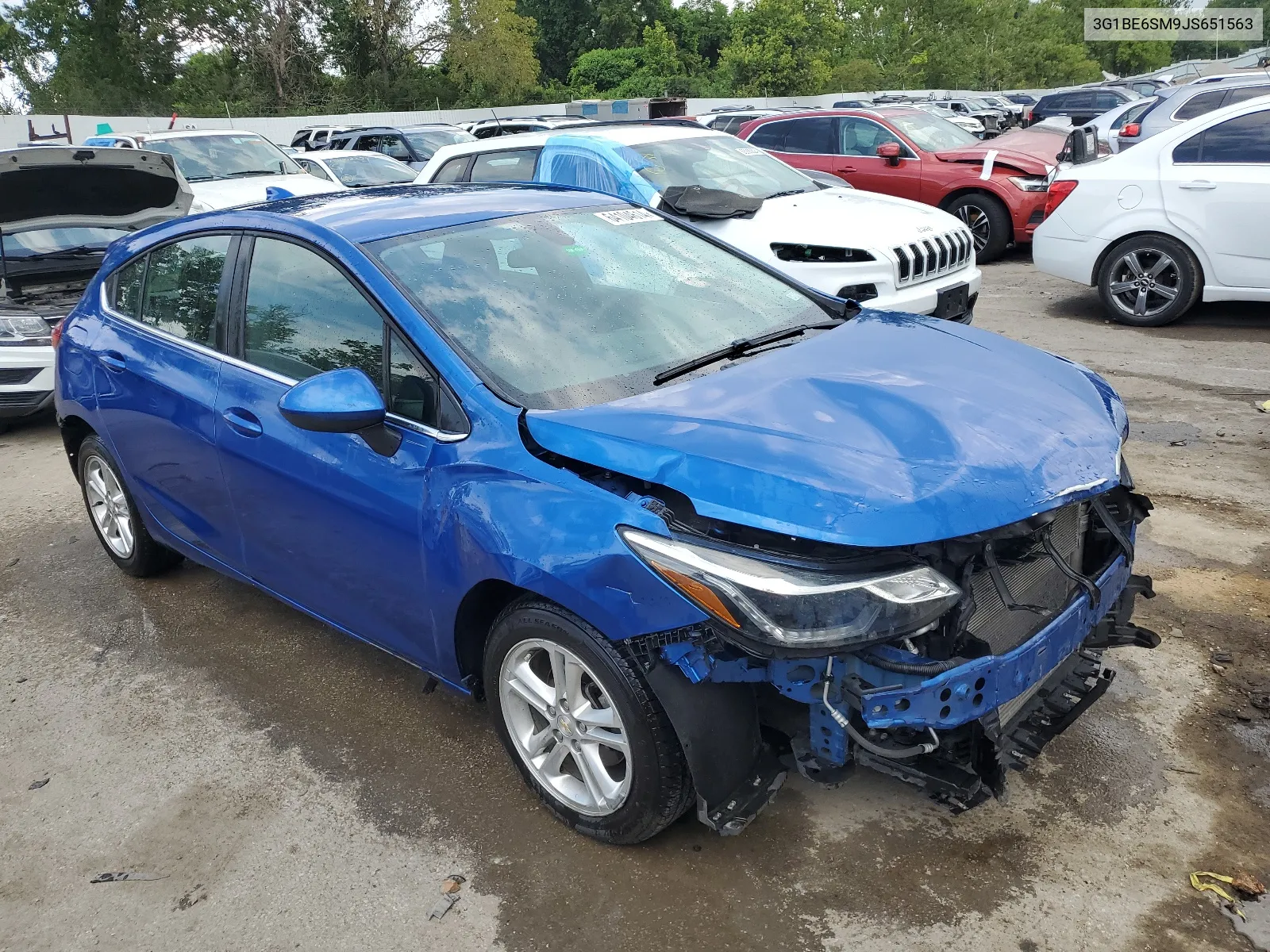 2018 Chevrolet Cruze Lt VIN: 3G1BE6SM9JS651563 Lot: 64104614