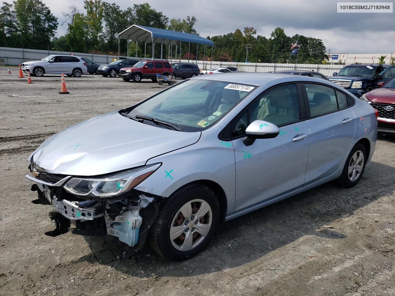 2018 Chevrolet Cruze Ls VIN: 1G1BC5SM2J7183948 Lot: 66857174