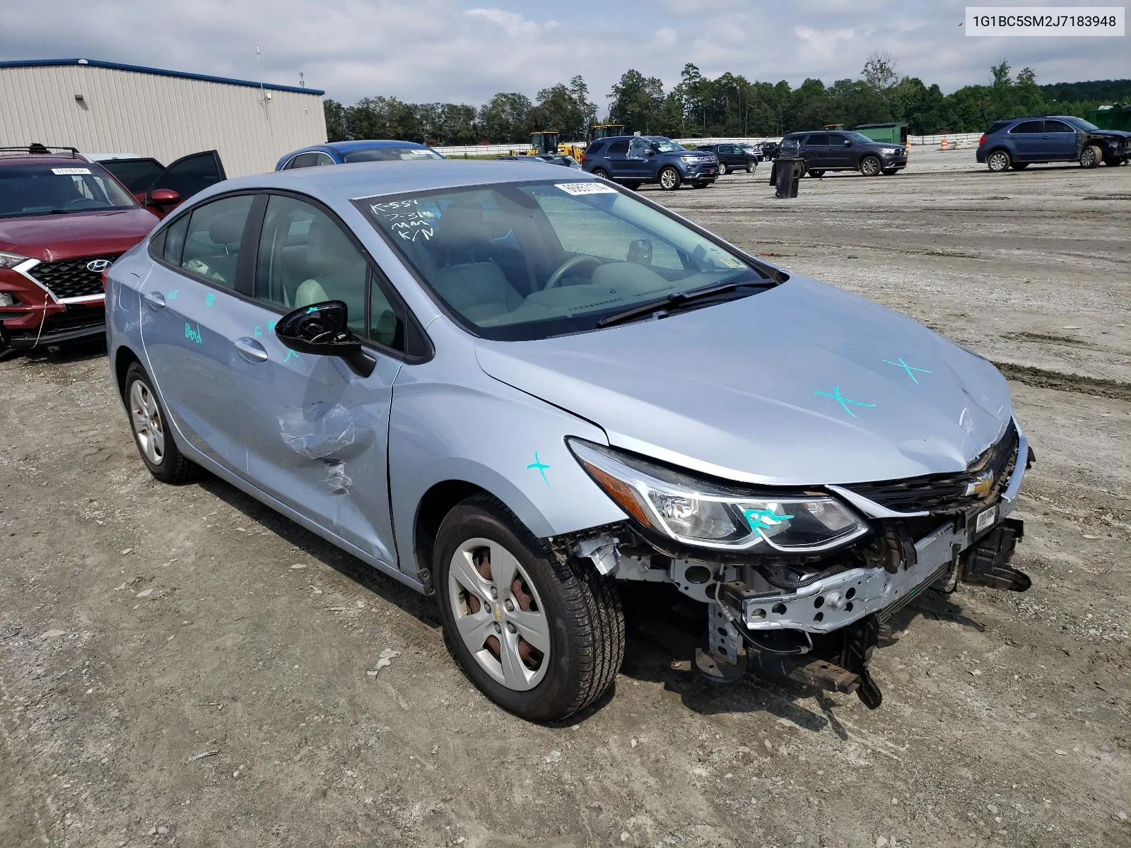 2018 Chevrolet Cruze Ls VIN: 1G1BC5SM2J7183948 Lot: 66857174