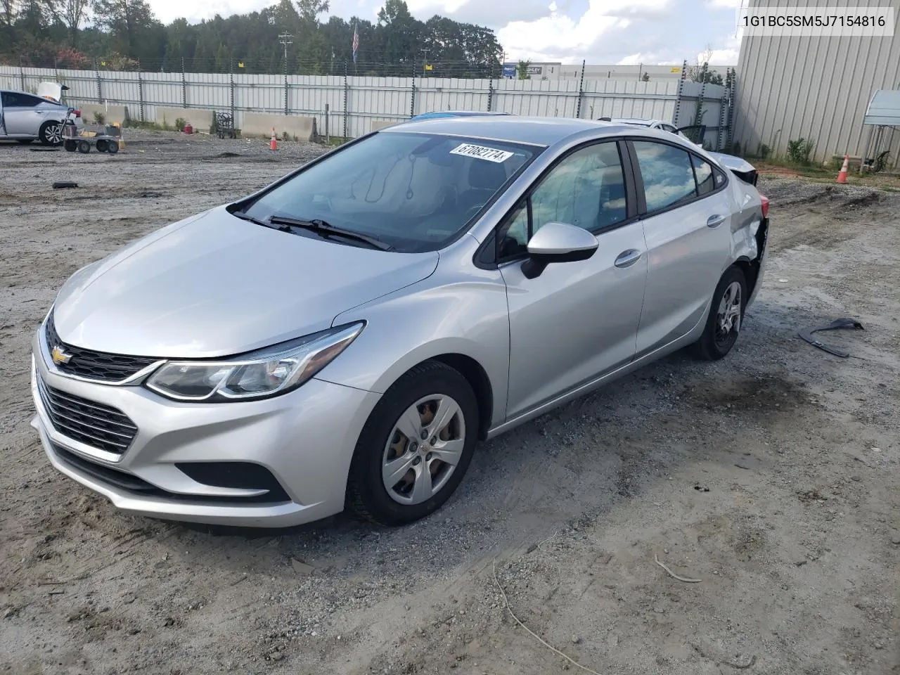 2018 Chevrolet Cruze Ls VIN: 1G1BC5SM5J7154816 Lot: 67082774