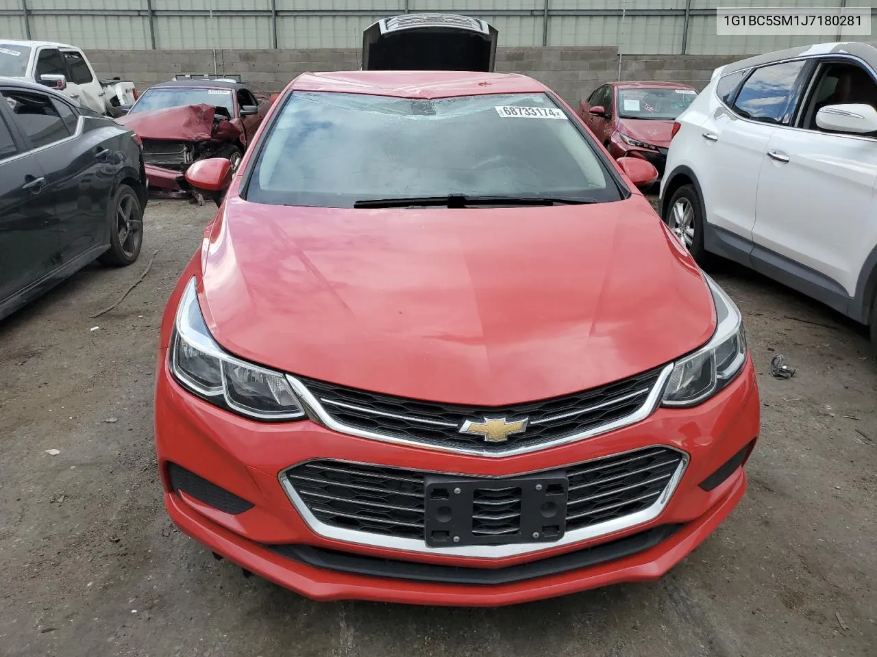 2018 Chevrolet Cruze Ls VIN: 1G1BC5SM1J7180281 Lot: 68733174