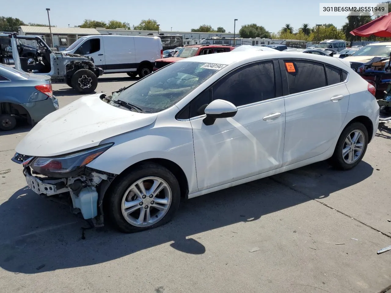 2018 Chevrolet Cruze Lt VIN: 3G1BE6SM2JS551949 Lot: 69340194