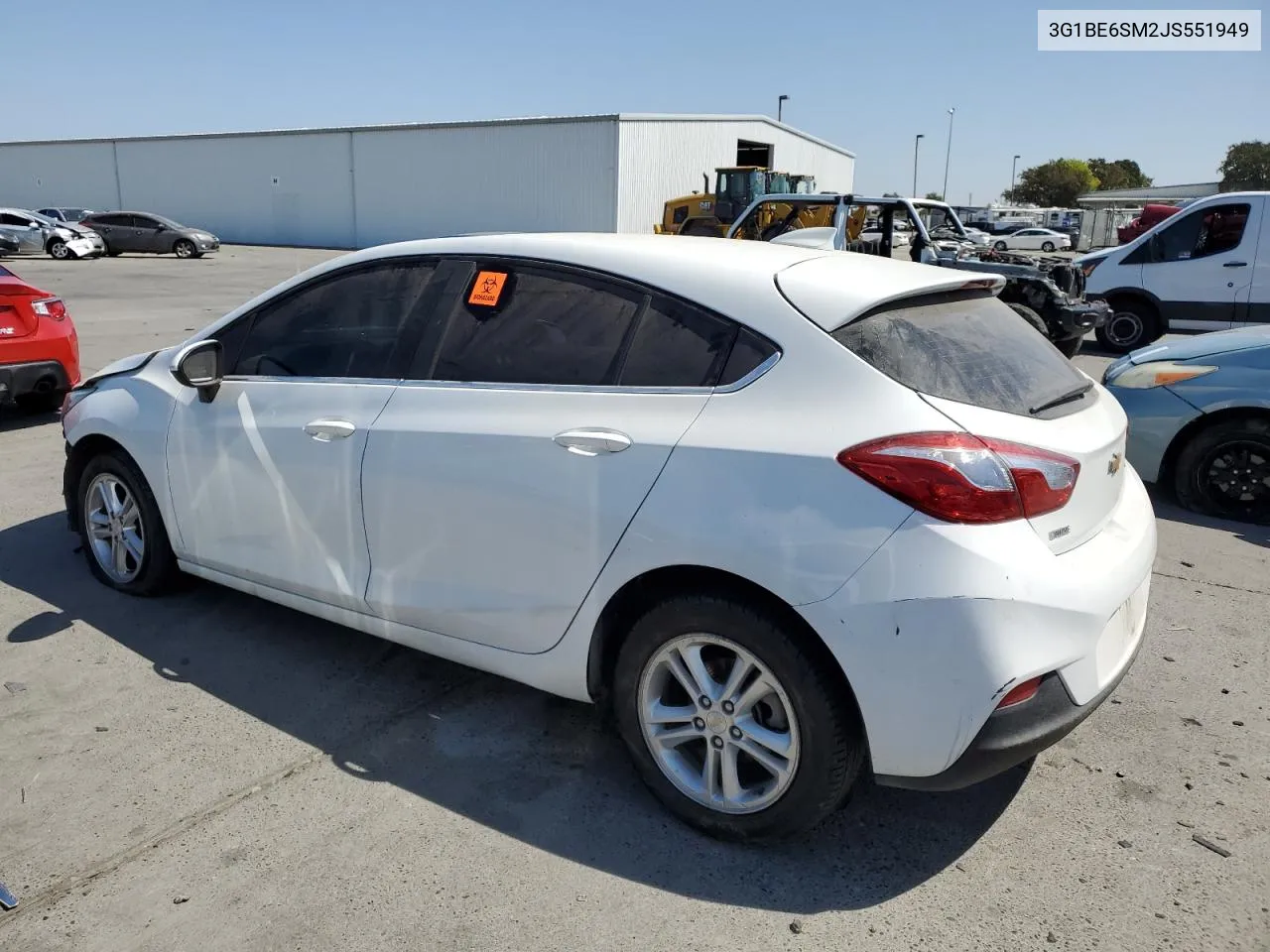 2018 Chevrolet Cruze Lt VIN: 3G1BE6SM2JS551949 Lot: 69340194