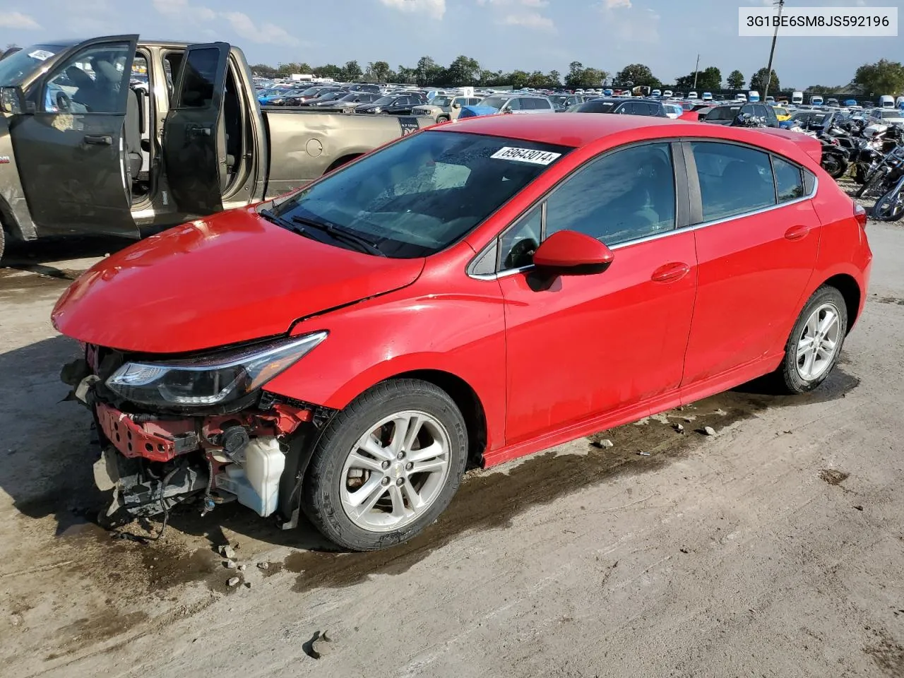 2018 Chevrolet Cruze Lt VIN: 3G1BE6SM8JS592196 Lot: 69643014