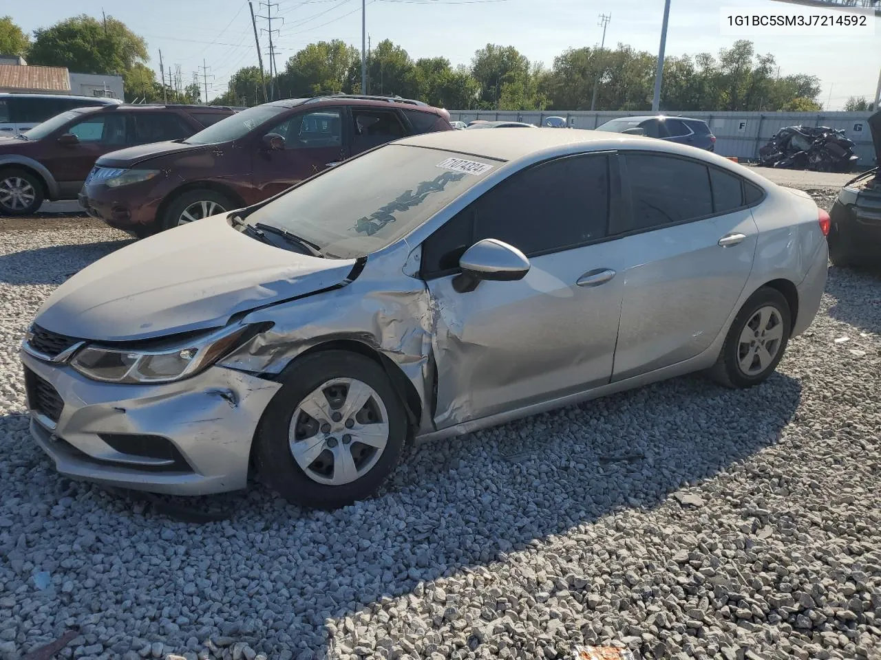 2018 Chevrolet Cruze Ls VIN: 1G1BC5SM3J7214592 Lot: 71074324