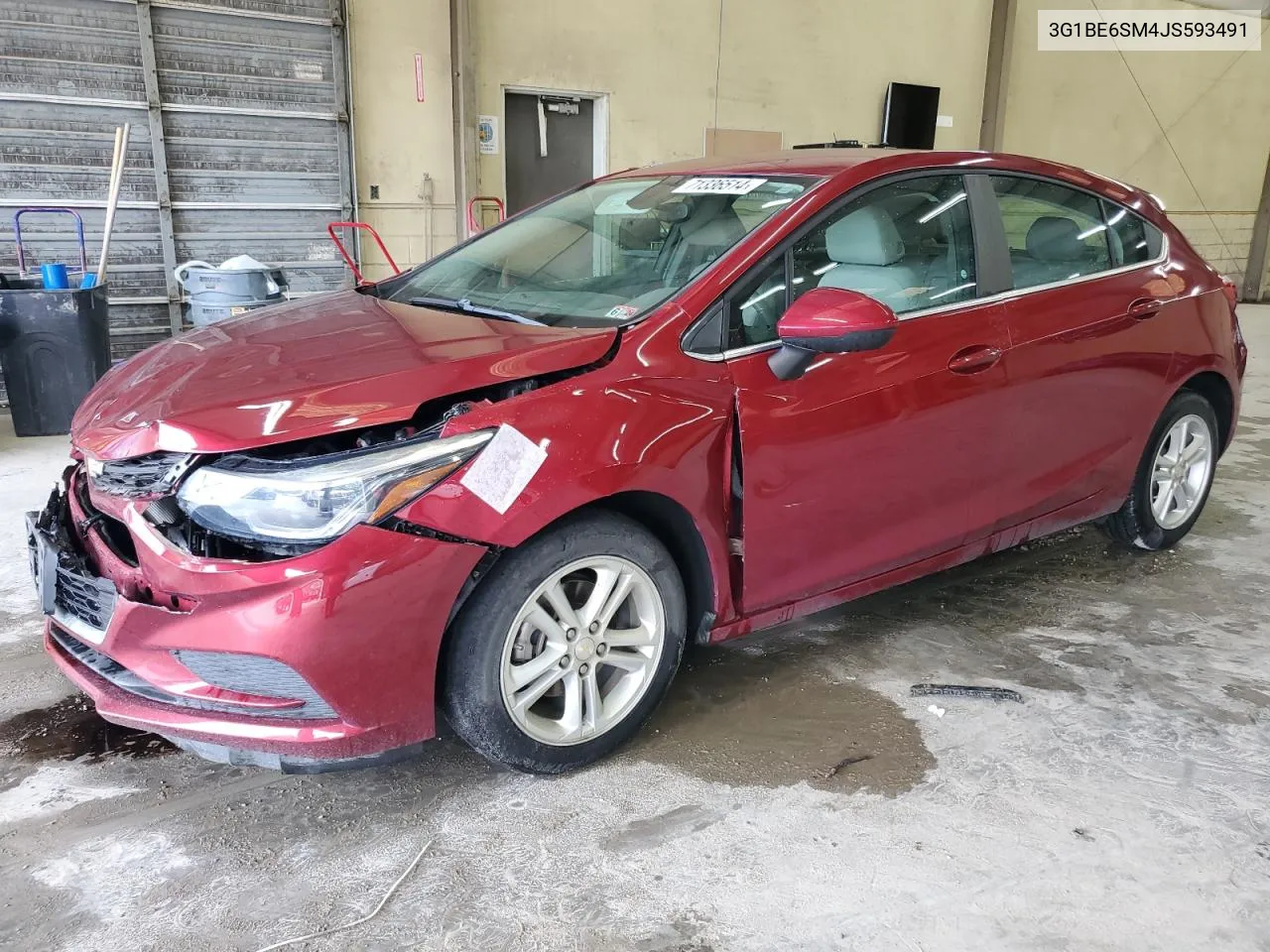 2018 Chevrolet Cruze Lt VIN: 3G1BE6SM4JS593491 Lot: 71336514