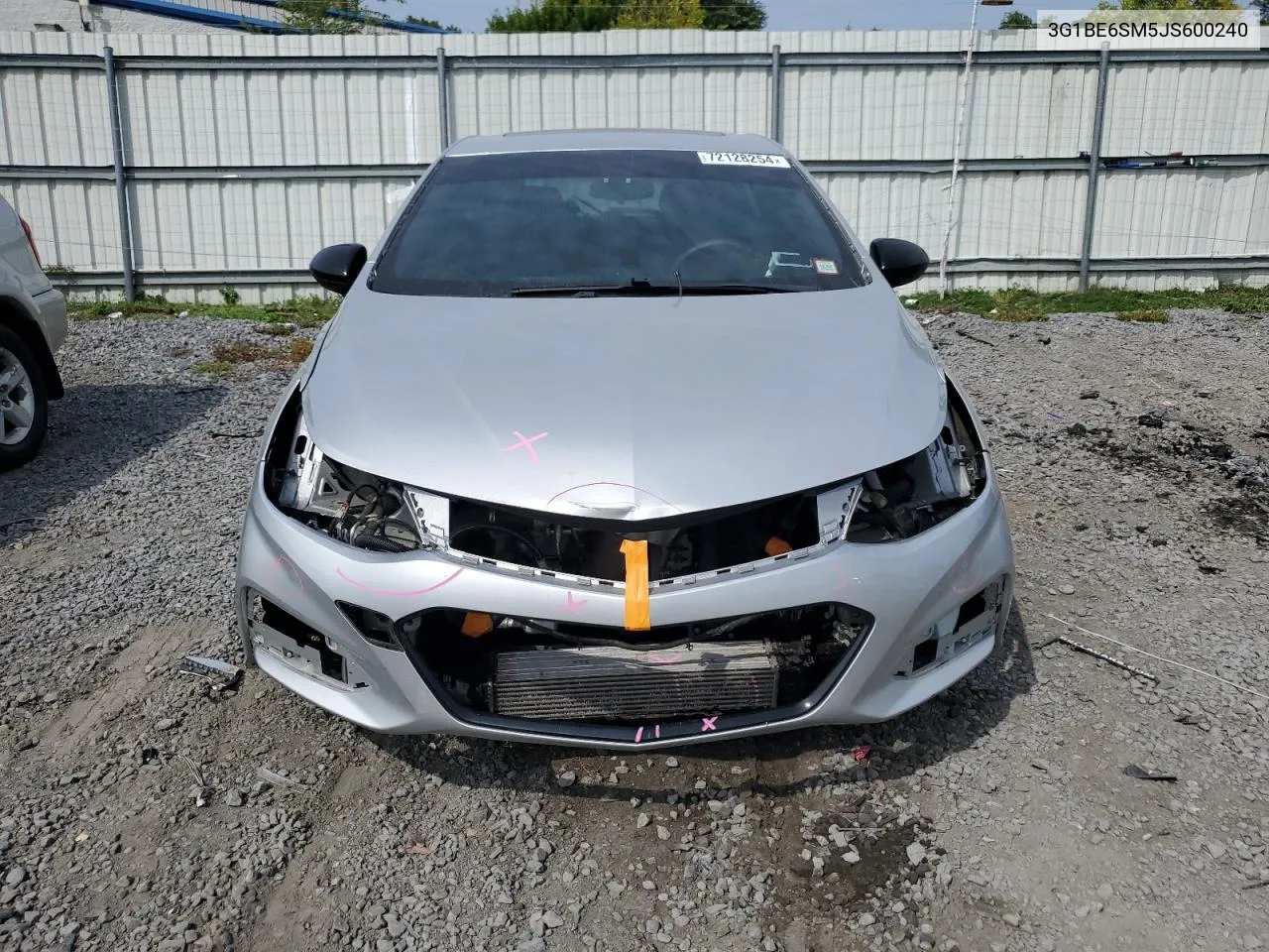 3G1BE6SM5JS600240 2018 Chevrolet Cruze Lt