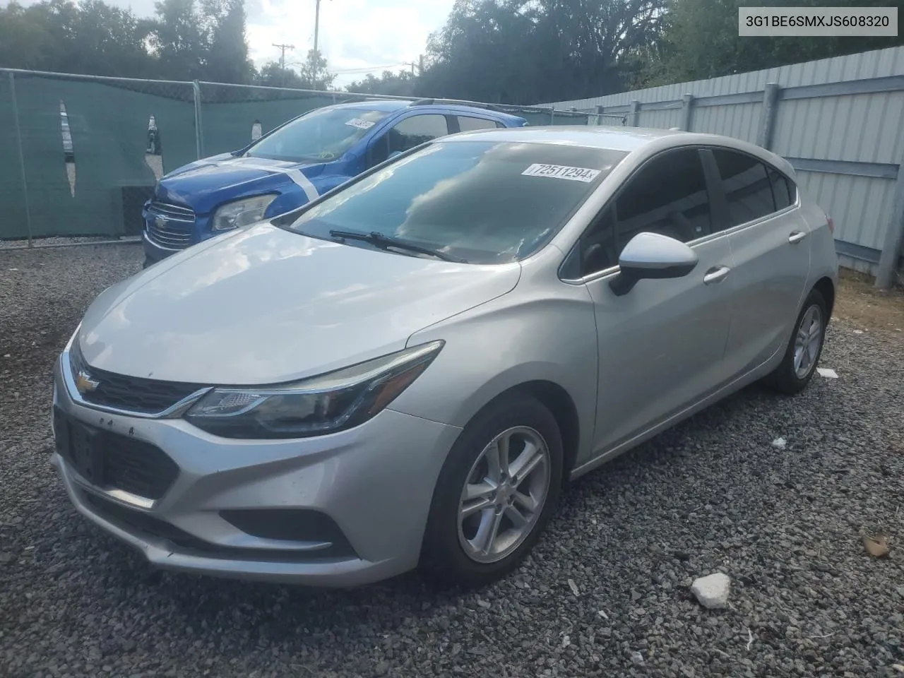 2018 Chevrolet Cruze Lt VIN: 3G1BE6SMXJS608320 Lot: 72511294