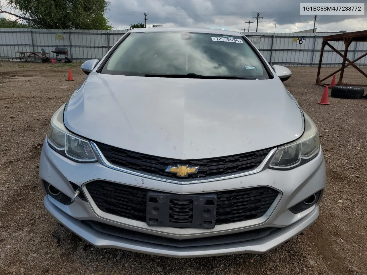 2018 Chevrolet Cruze Ls VIN: 1G1BC5SM4J7238772 Lot: 72576094