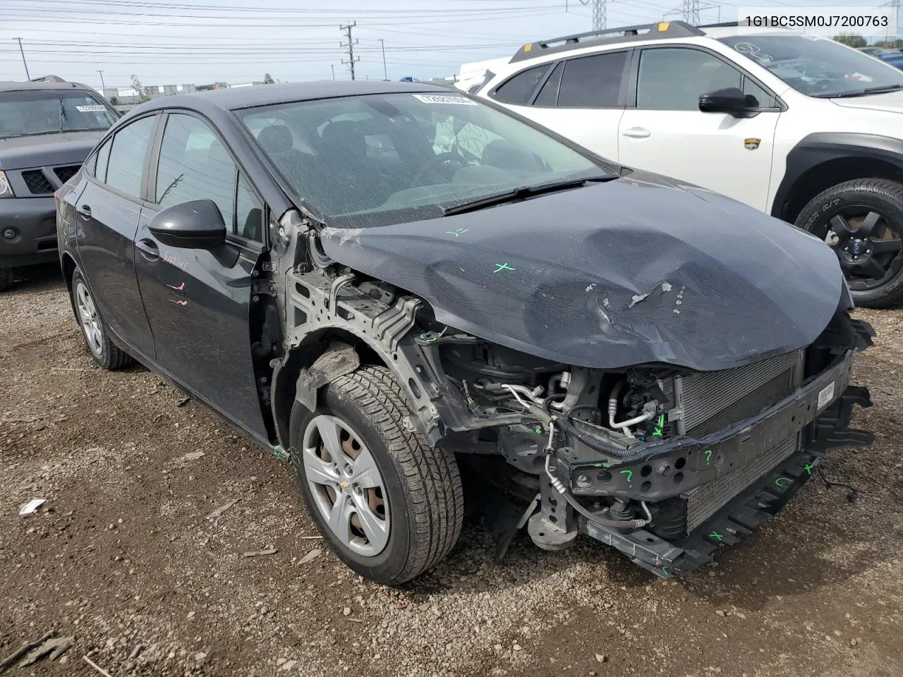 2018 Chevrolet Cruze Ls VIN: 1G1BC5SM0J7200763 Lot: 72687604