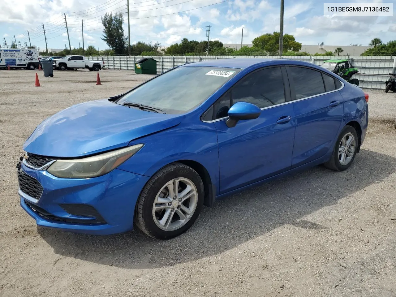 2018 Chevrolet Cruze Lt VIN: 1G1BE5SM8J7136482 Lot: 73130034