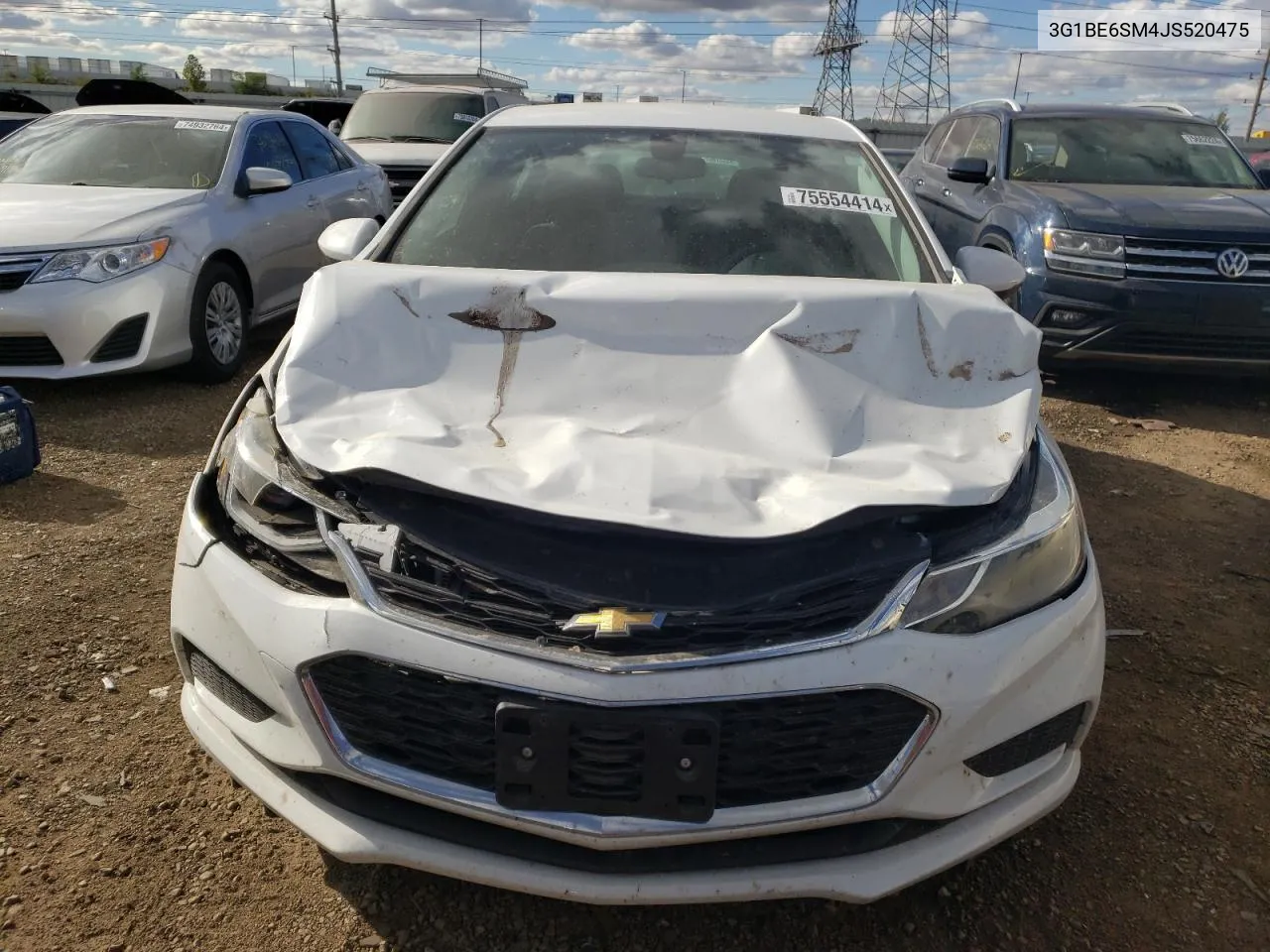 2018 Chevrolet Cruze Lt VIN: 3G1BE6SM4JS520475 Lot: 75554414