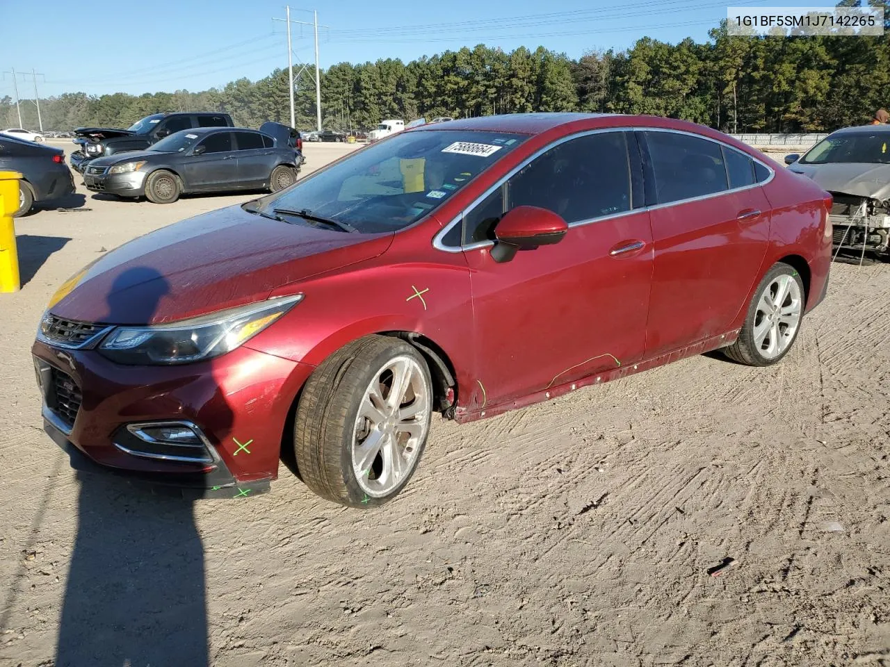 2018 Chevrolet Cruze Premier VIN: 1G1BF5SM1J7142265 Lot: 75888664