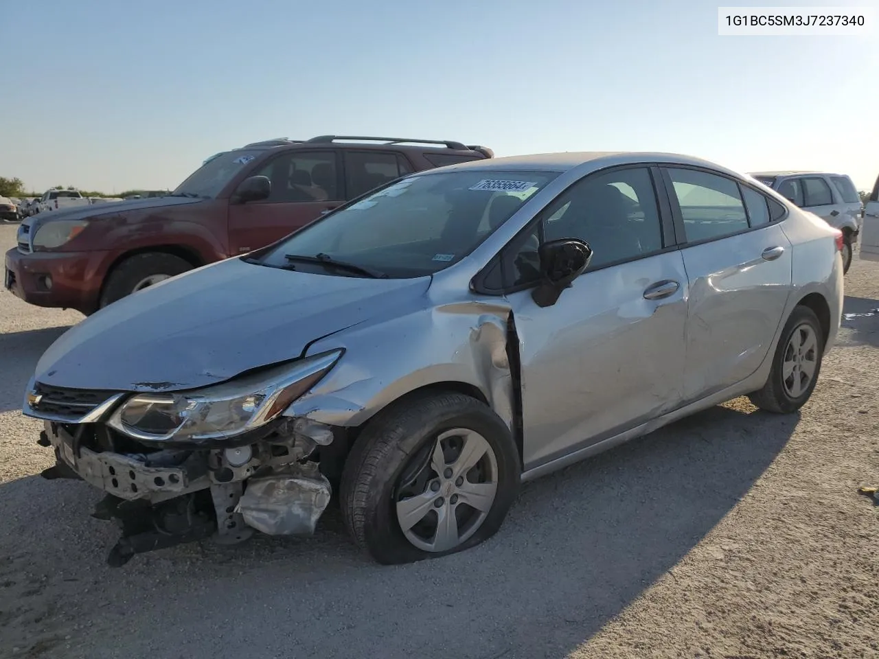 2018 Chevrolet Cruze Ls VIN: 1G1BC5SM3J7237340 Lot: 76355664