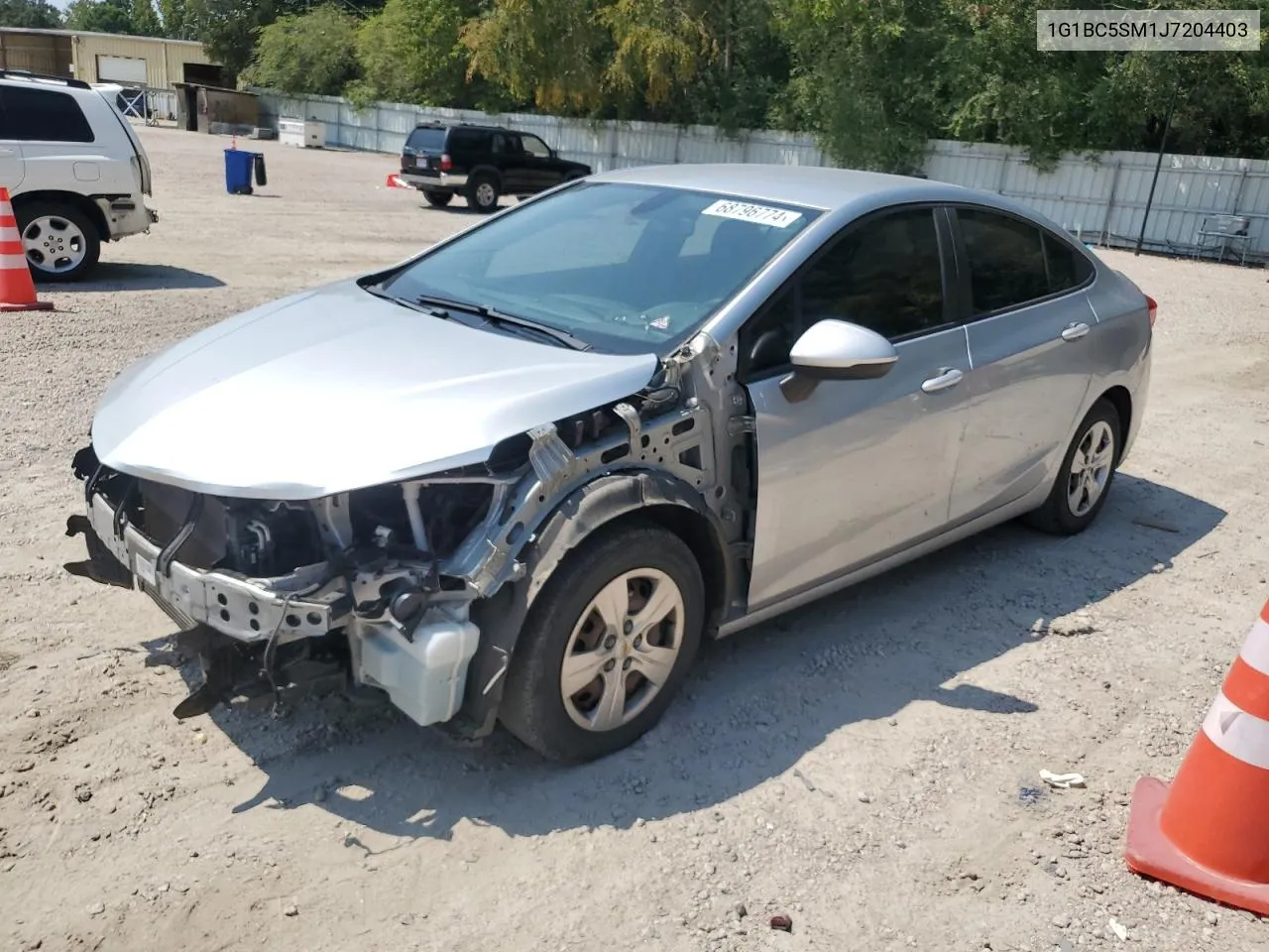 2018 Chevrolet Cruze Ls VIN: 1G1BC5SM1J7204403 Lot: 76951374