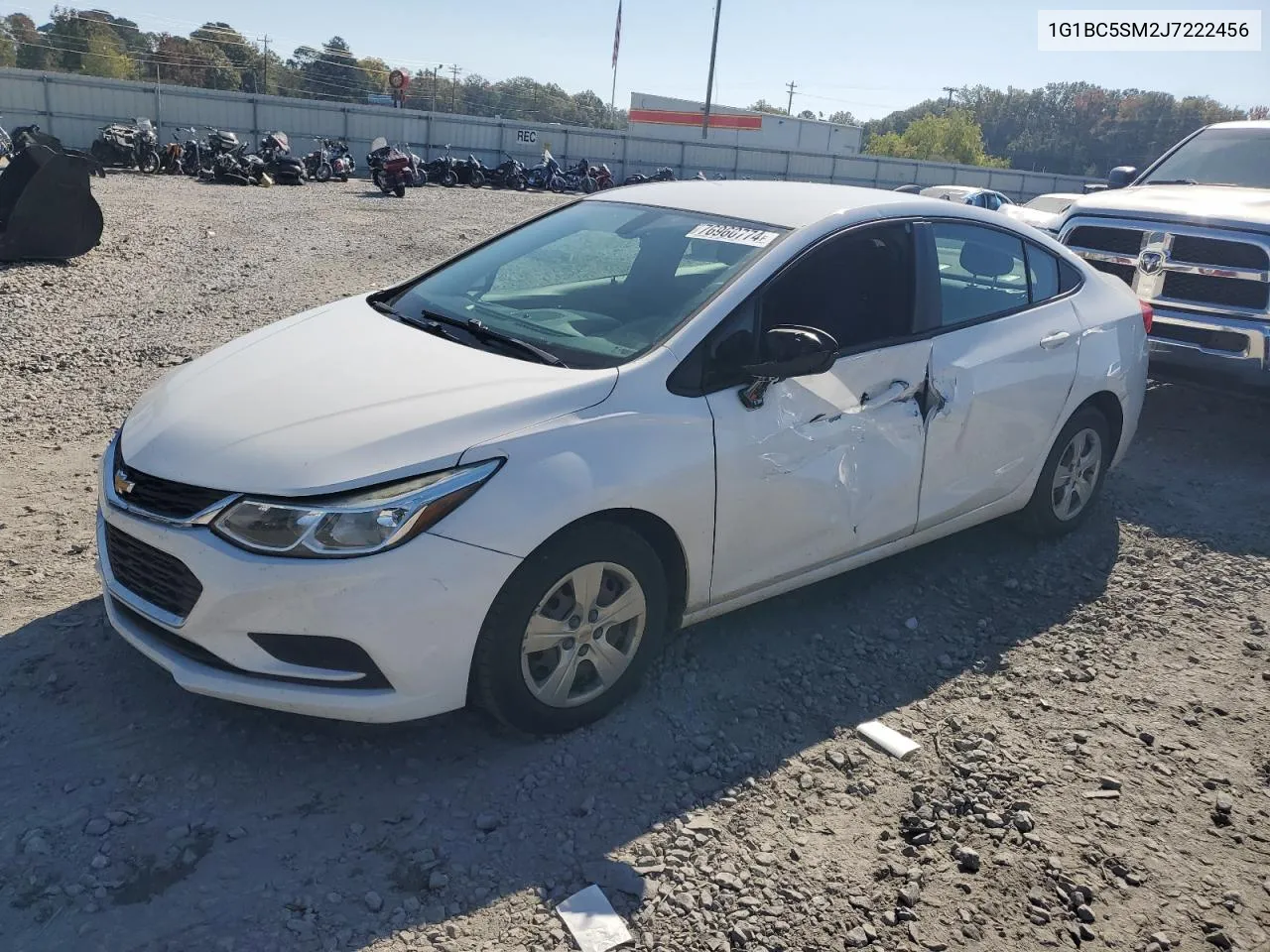 2018 Chevrolet Cruze Ls VIN: 1G1BC5SM2J7222456 Lot: 76960774