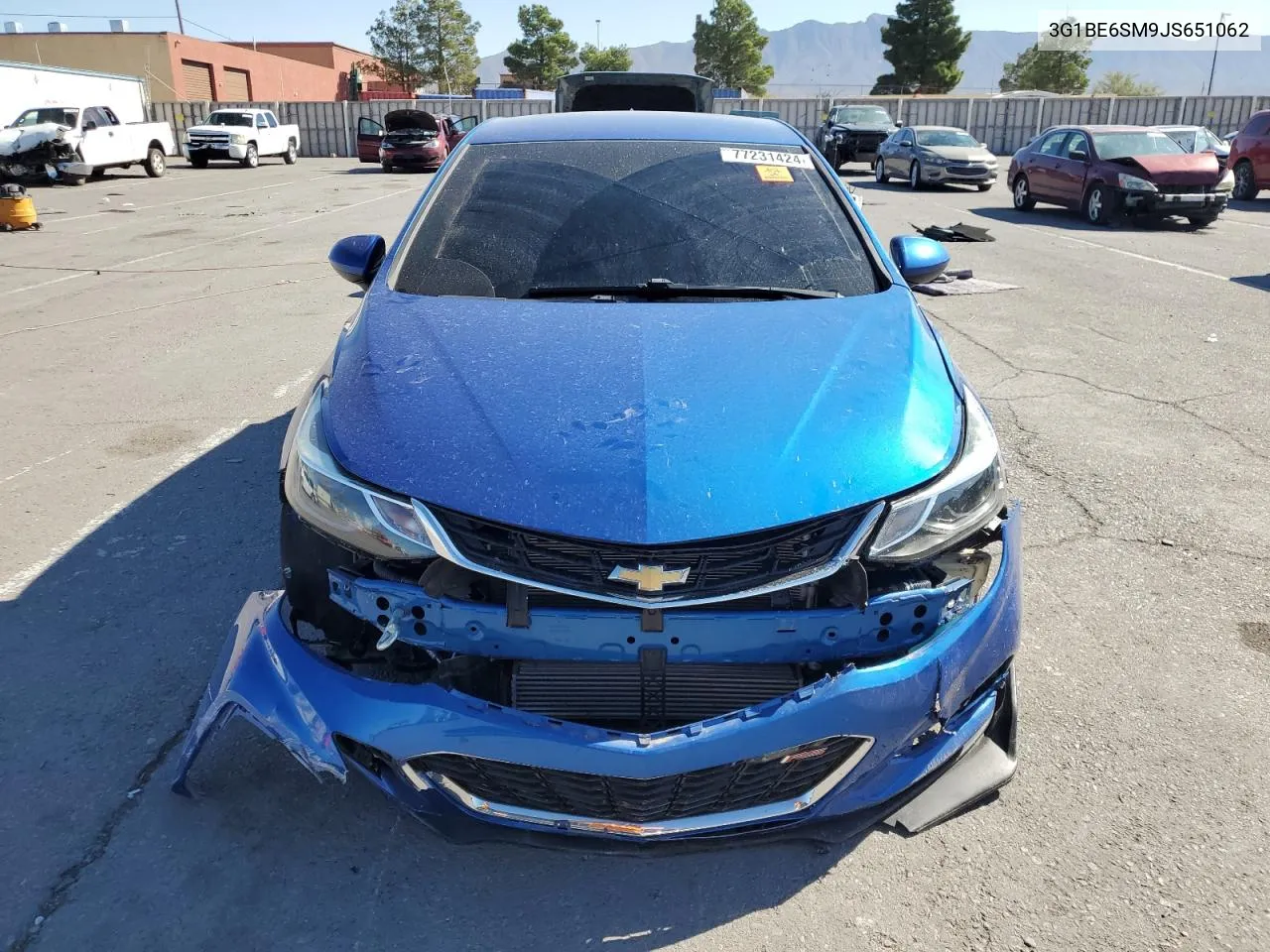 2018 Chevrolet Cruze Lt VIN: 3G1BE6SM9JS651062 Lot: 77231424