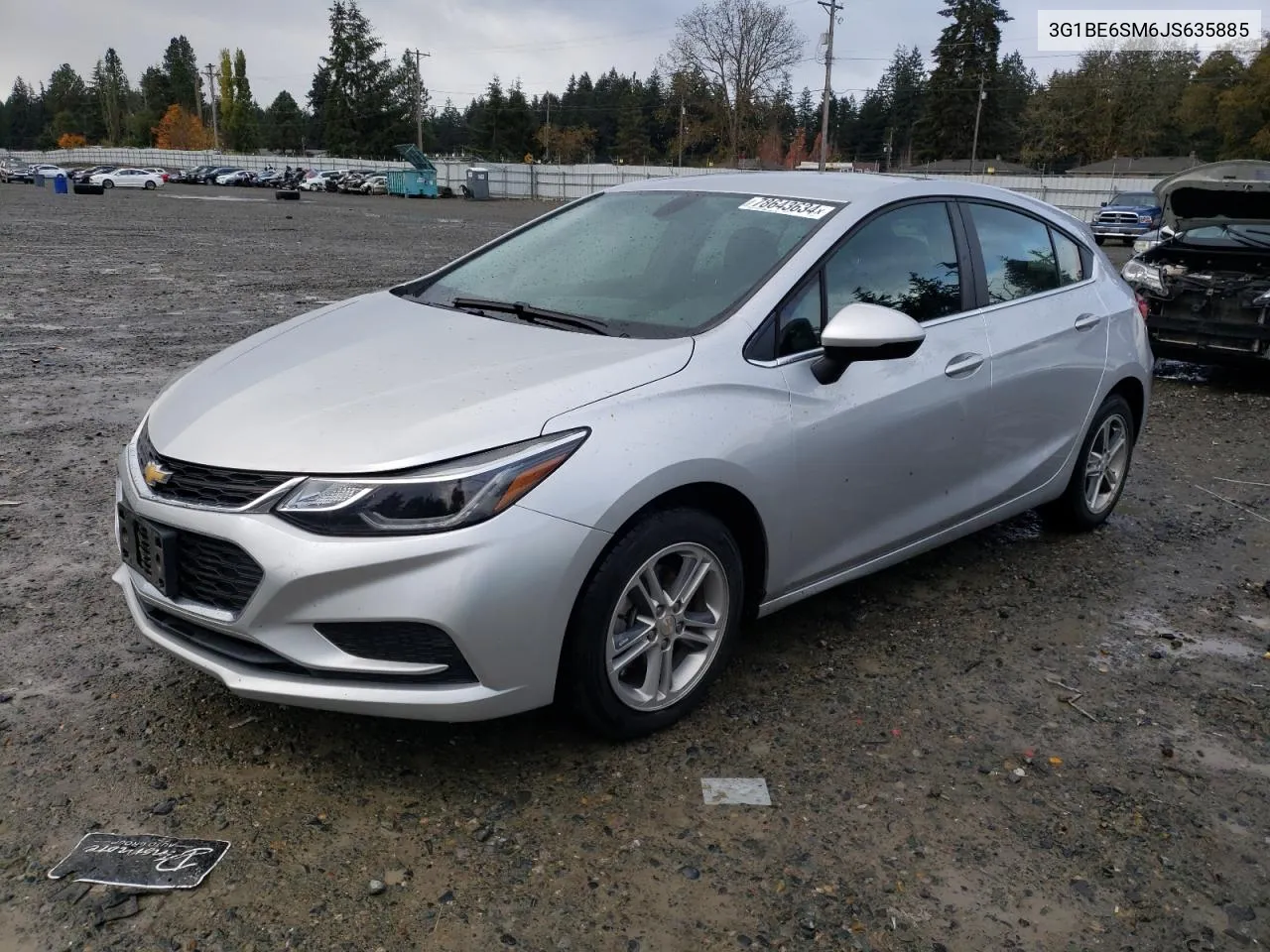 2018 Chevrolet Cruze Lt VIN: 3G1BE6SM6JS635885 Lot: 78643634