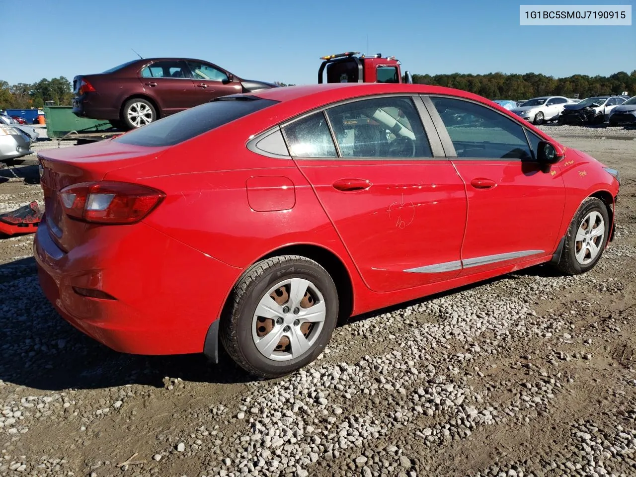 2018 Chevrolet Cruze Ls VIN: 1G1BC5SM0J7190915 Lot: 80745434