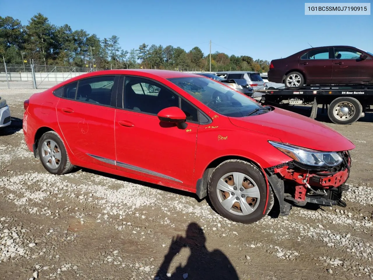 2018 Chevrolet Cruze Ls VIN: 1G1BC5SM0J7190915 Lot: 80745434