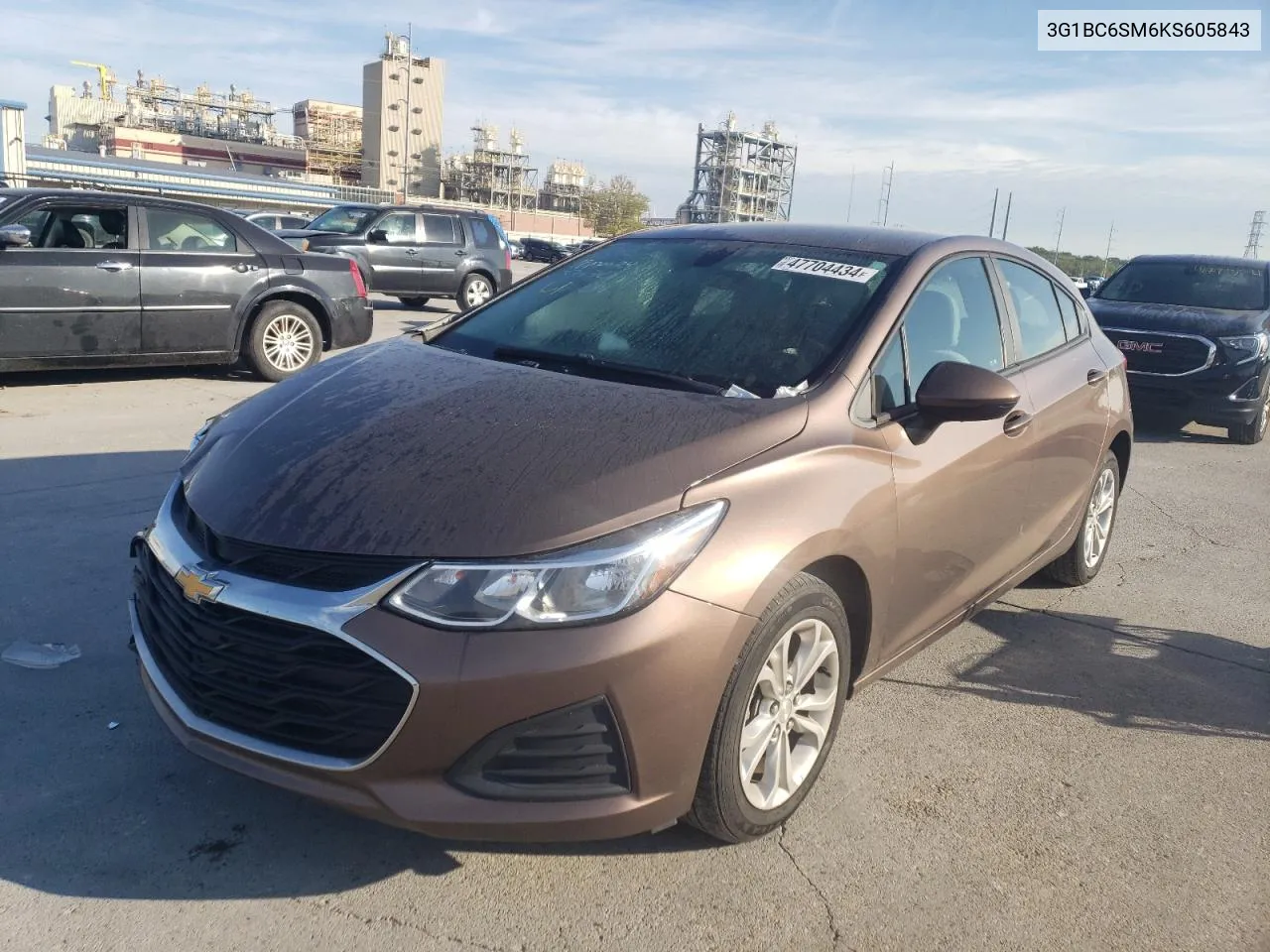 2019 Chevrolet Cruze Ls VIN: 3G1BC6SM6KS605843 Lot: 47704434