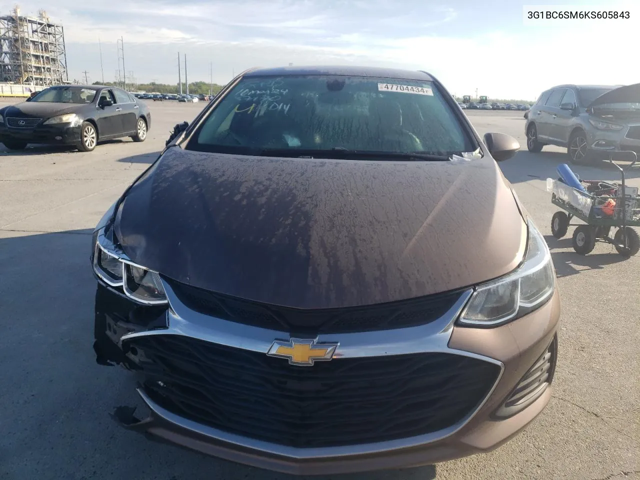 2019 Chevrolet Cruze Ls VIN: 3G1BC6SM6KS605843 Lot: 47704434