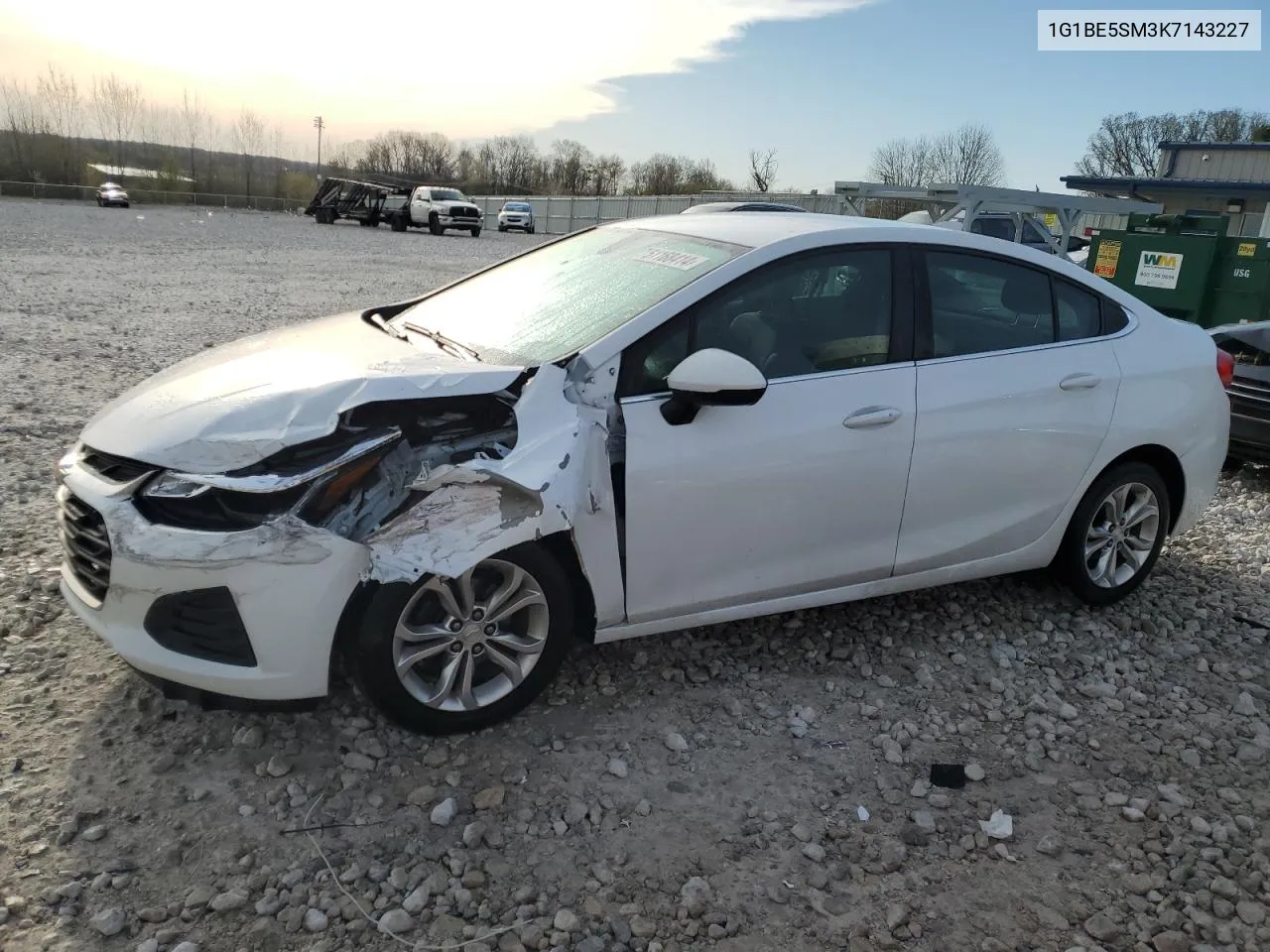 2019 Chevrolet Cruze Lt VIN: 1G1BE5SM3K7143227 Lot: 51168414