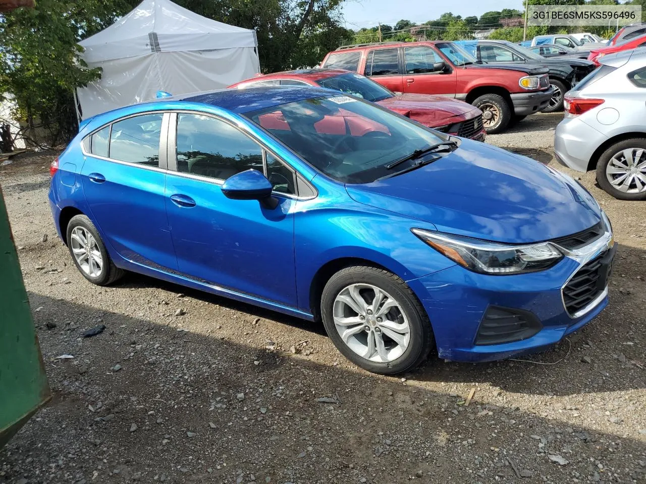 2019 Chevrolet Cruze Lt VIN: 3G1BE6SM5KS596496 Lot: 62604494